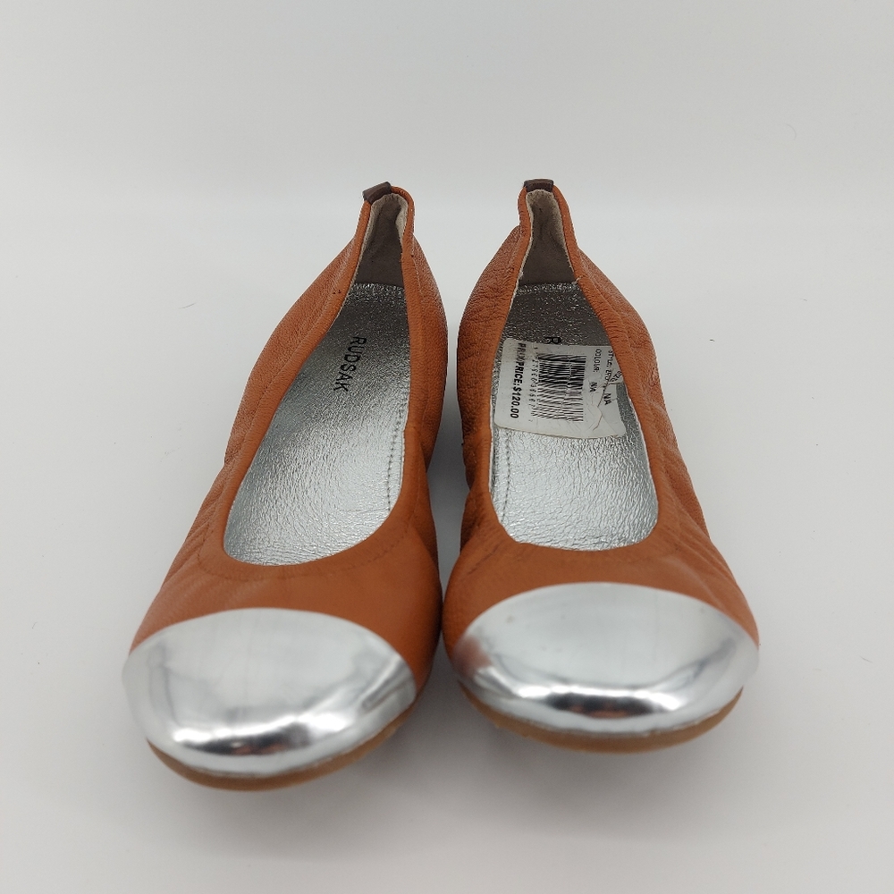 Rudsak leather ballet flats with silver tipped toes US Size 6 EU 36 Classic - Picture 5 of 10
